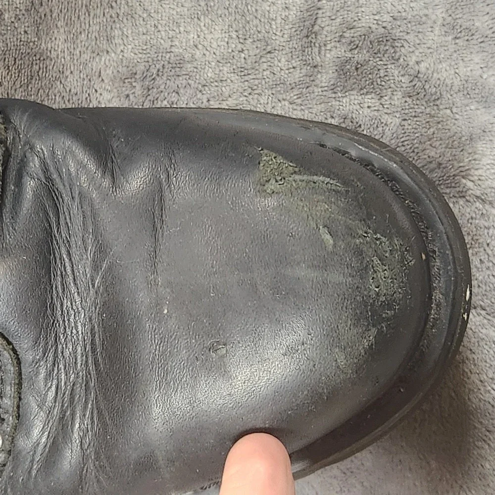 Caterpillar Boots Mens 13 Bkack Leather Second Shift Steel Toe Work P89135